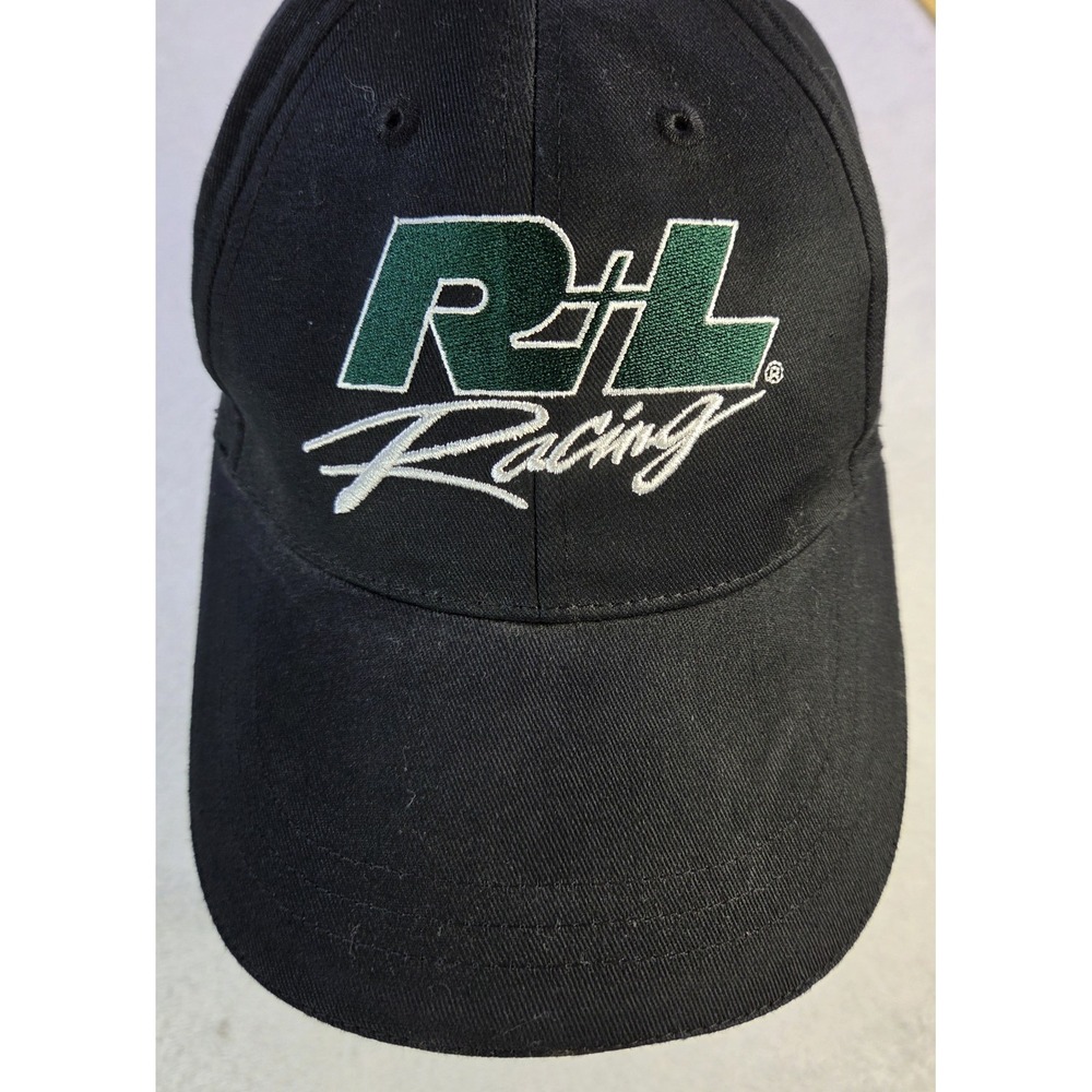 R+L Racing #17 NASCAR Hat Strapback Black Adjustable Cap Nextel Cup Series...